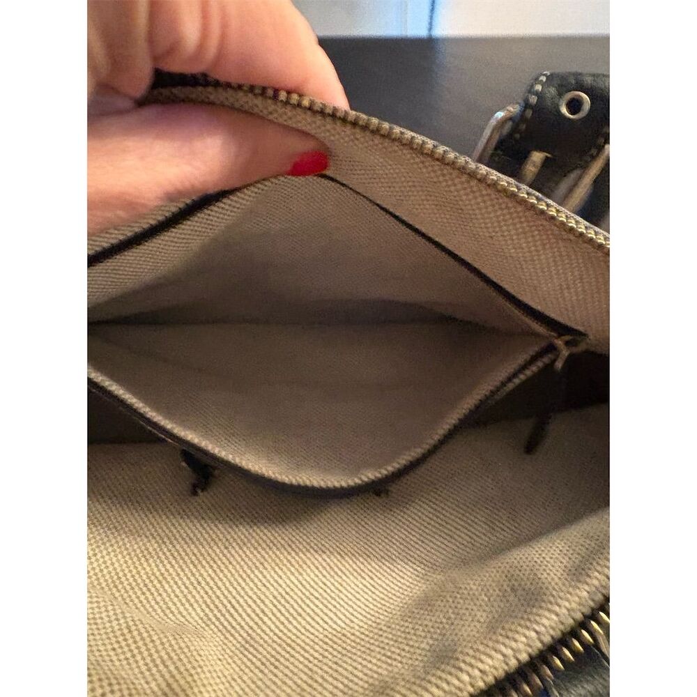 Dooney & Bourke Vintage Classic Women's Monogram Canvas Shoulder Bag Black/Gray - Picture 9 of 11